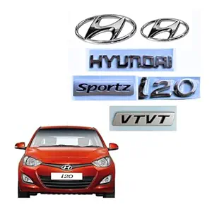 SKM Car 3D Emblem Chrome Finish Logo Monogram  i20 Type-2 2012/14  SPORTZ VTVT