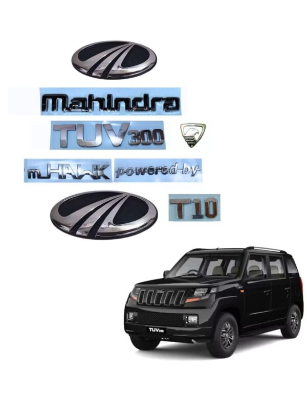 SKM Car 3D Chrome Emblem Monogram TUV 300 T10