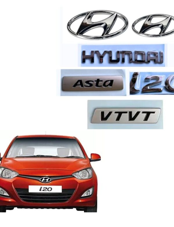 SKM Car 3D Emblem Chrome Finish Logo Monogram  i20 Type-2 2012/14  ASTA VTVT