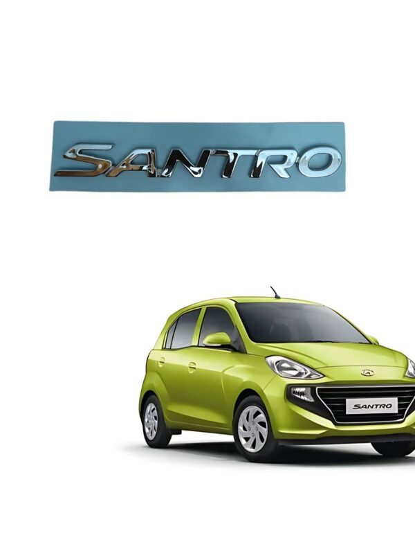 New Santro Nameplate Badge Back View