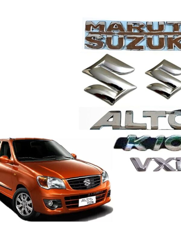 SKM 3D Car Emblem Chrome Finish Monogram  Maruti Suzuki Alto K10 VXI Model 2010-2014