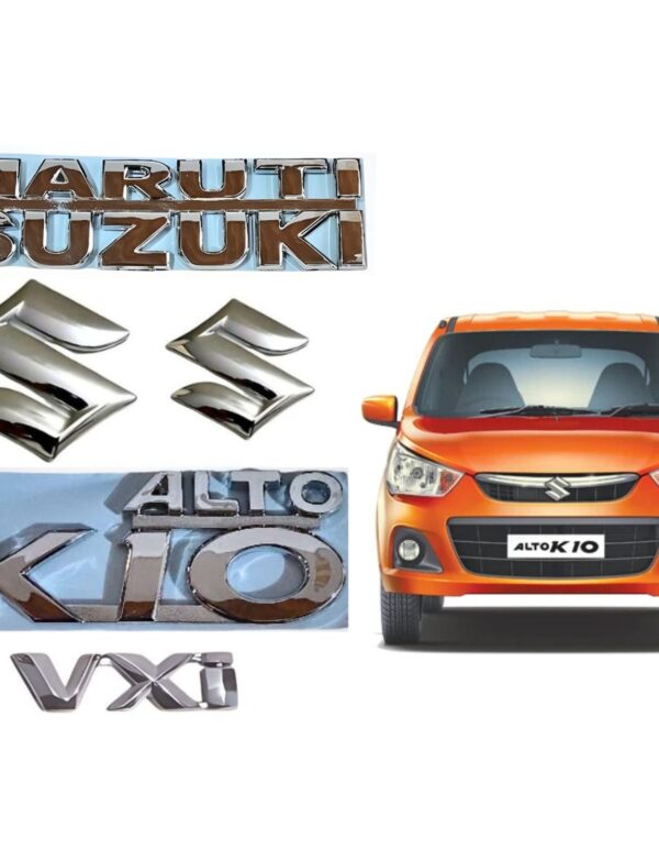 SKM 3D Car Emblem Chrome Finish Monogram  Alto K10 VXI Model 2014-2020
