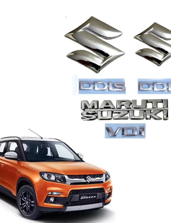 3D Emblem Chrome Finish Logo Monogram Vitara BREZZA DDIS VDI