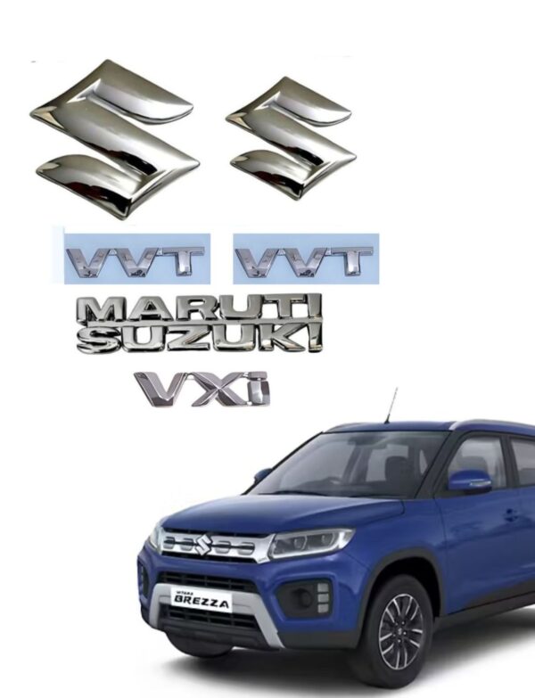 Car 3D Emblem Chrome Finish Logo Monogram Vitara BREZZA VXI