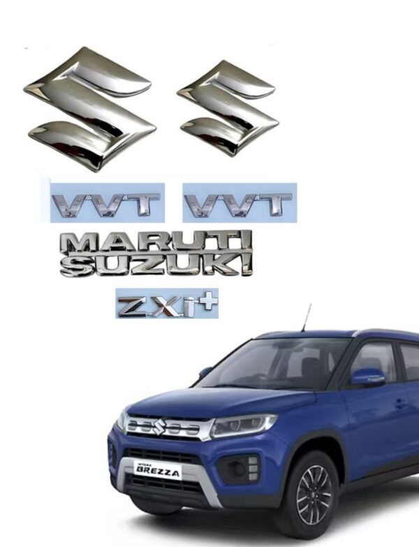 3D Emblem Chrome Finish Logo Monogram Vitara BREZZA ZXI+