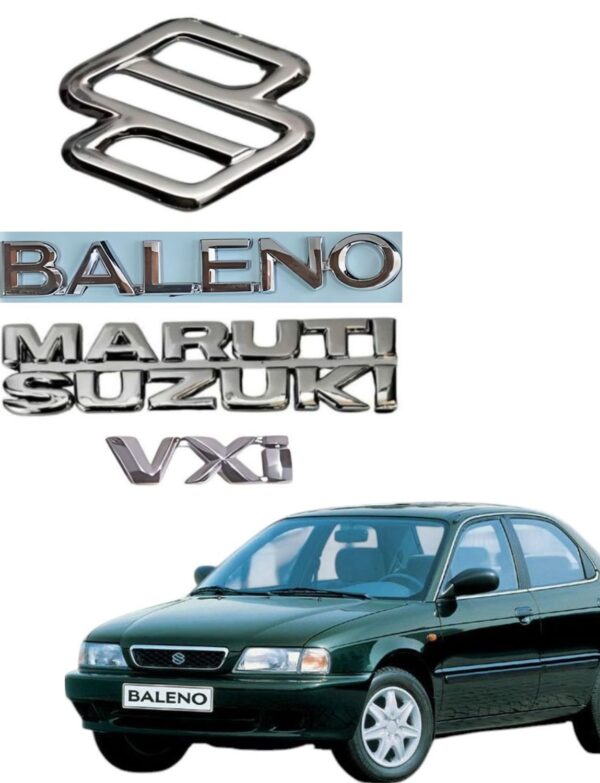 SKM 3D Car Emblem Chrome Finish Monogram  BALENO 1999-2007 Old Model VXI