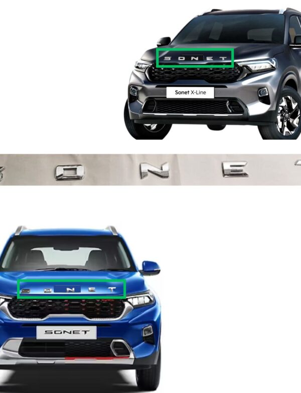 3D Emblem Chrome Finish Logo Monogram Compatible Fits SONET Car Nameplate Badge Back & Front View Automotive Exterior Styling Accessory