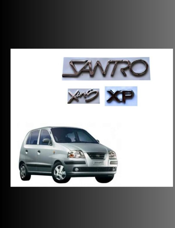 3D Car Emblem Chrome Finish Logo Monogram Compatible with SNTR XING XP Nameplate Badge Back View