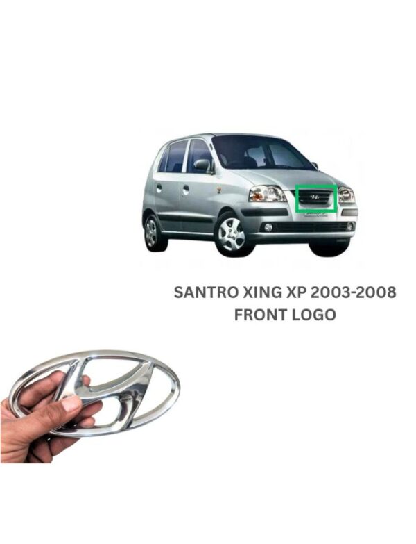3D Emblem Chrome Finish Monogram Compatible Fits SANTR XP Model Car Logo Badge Automotive Exterior Styling Accessory (Grill Front Logo)